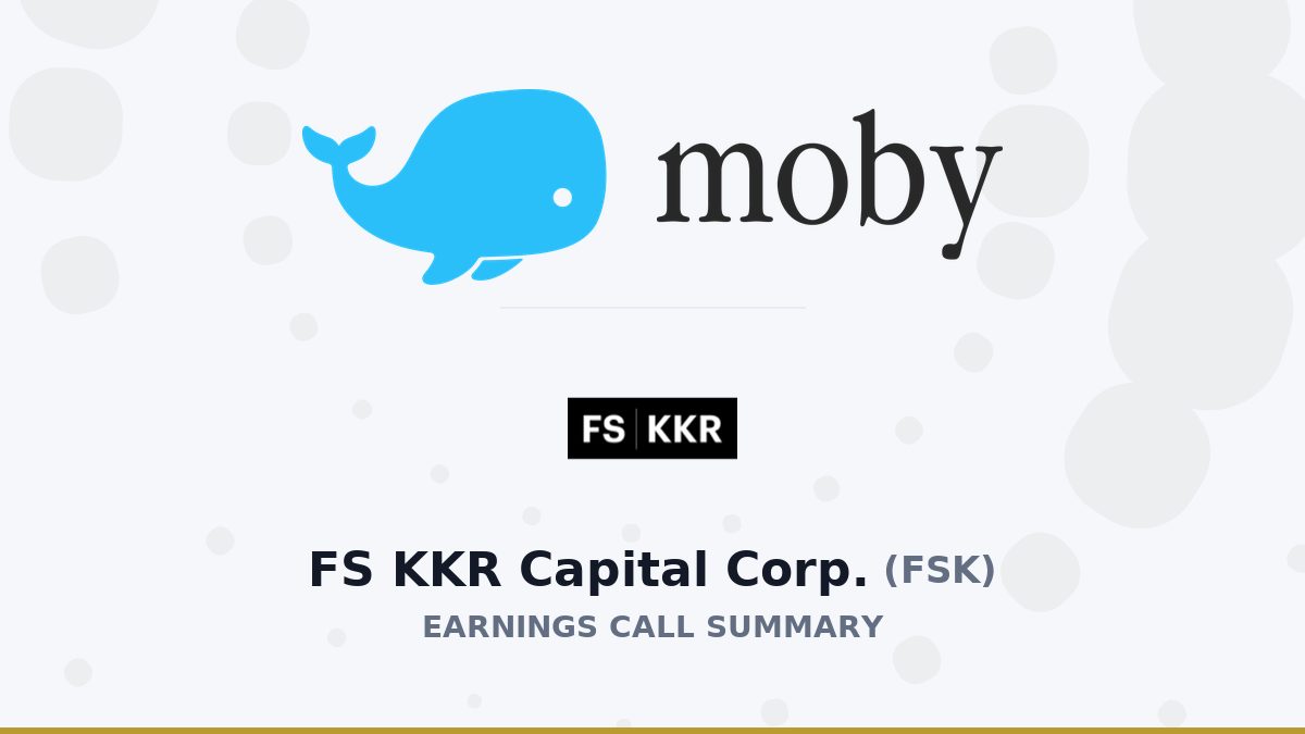 FS KKR Capital Corp. Q2 2026 Earnings Call Summary