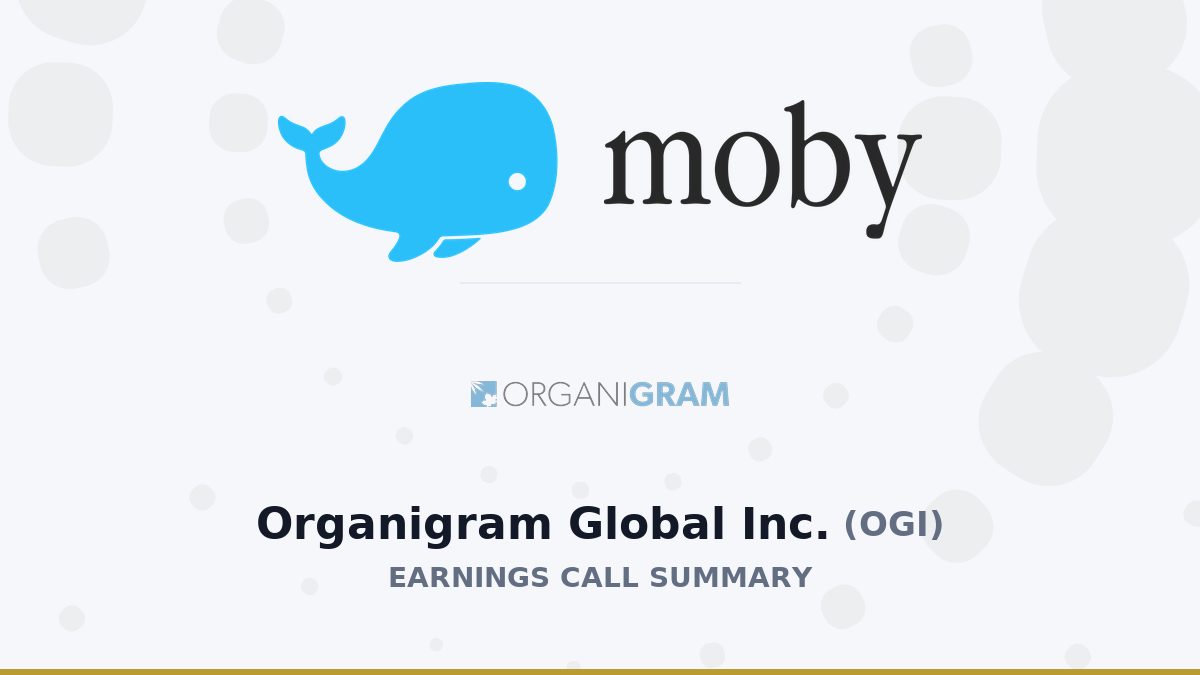 Organigram Global Inc. Q3 2026 Earnings Call Summary