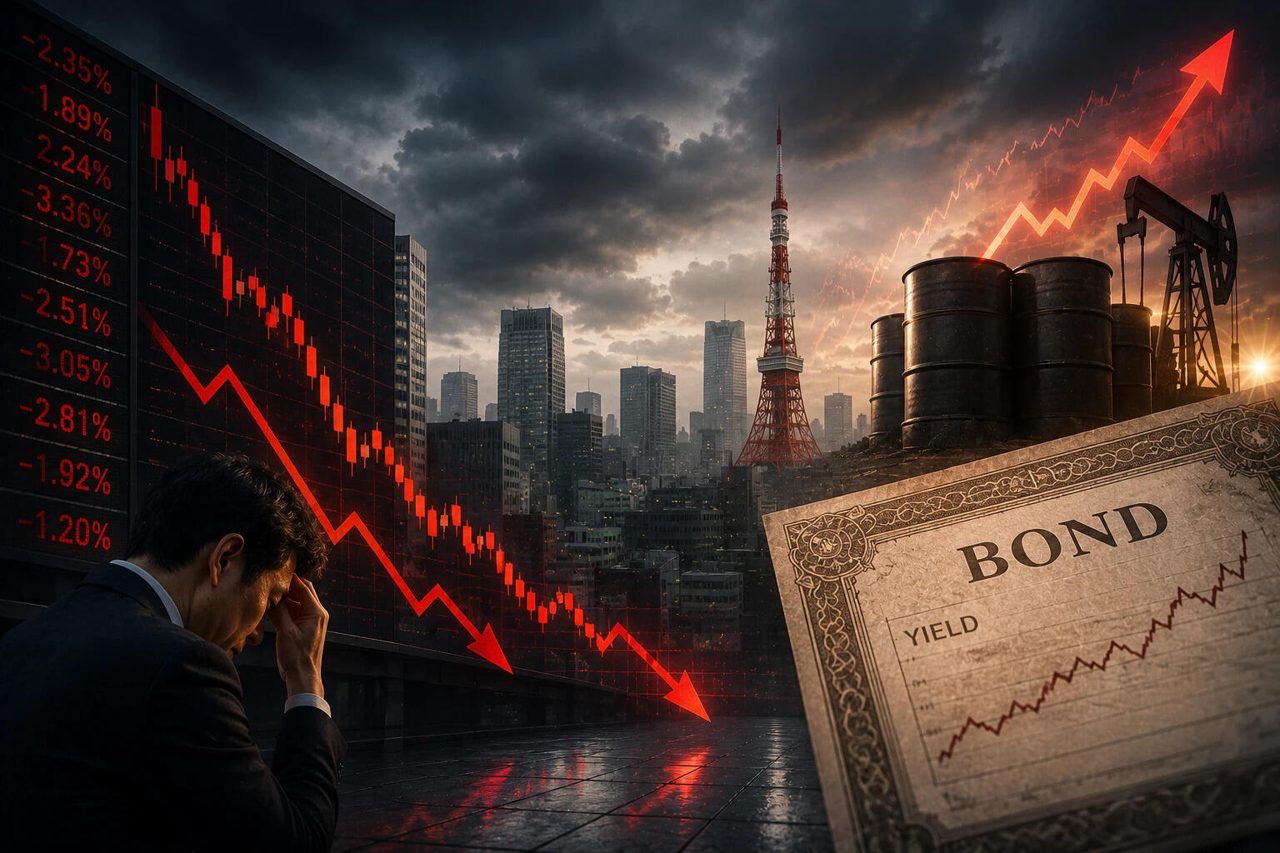 Global Market: Japan stocks slide as oil spike and rising bond yields weigh on sentiment