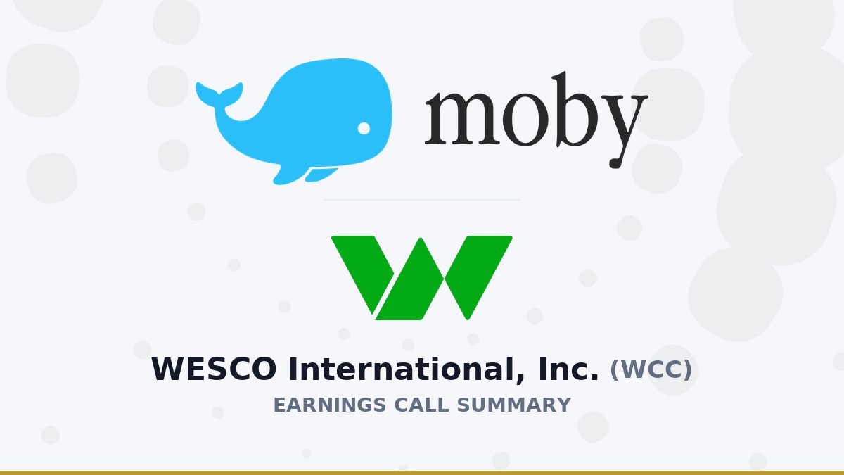 WESCO International, Inc. Q2 2026 Earnings Call Summary