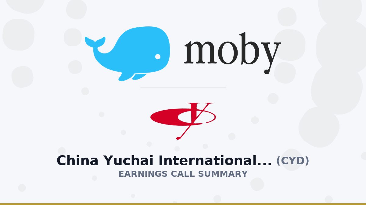China Yuchai International Limited Q2 2026 Earnings Call Summary