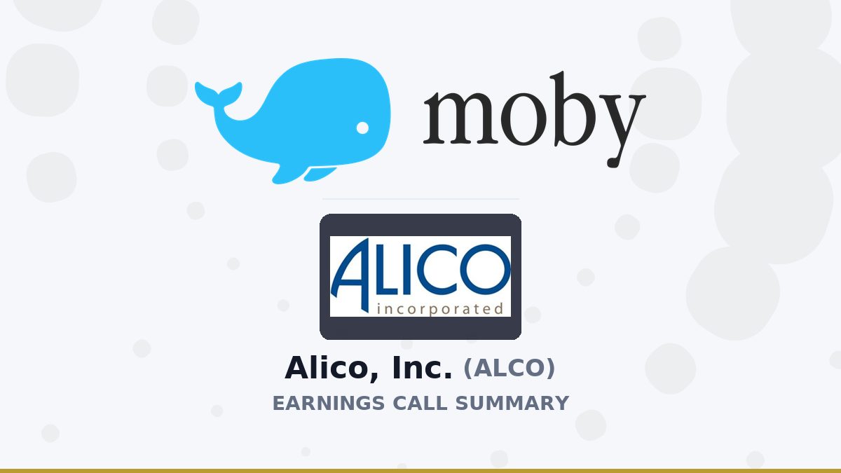 Alico, Inc. Q3 2026 Earnings Call Summary