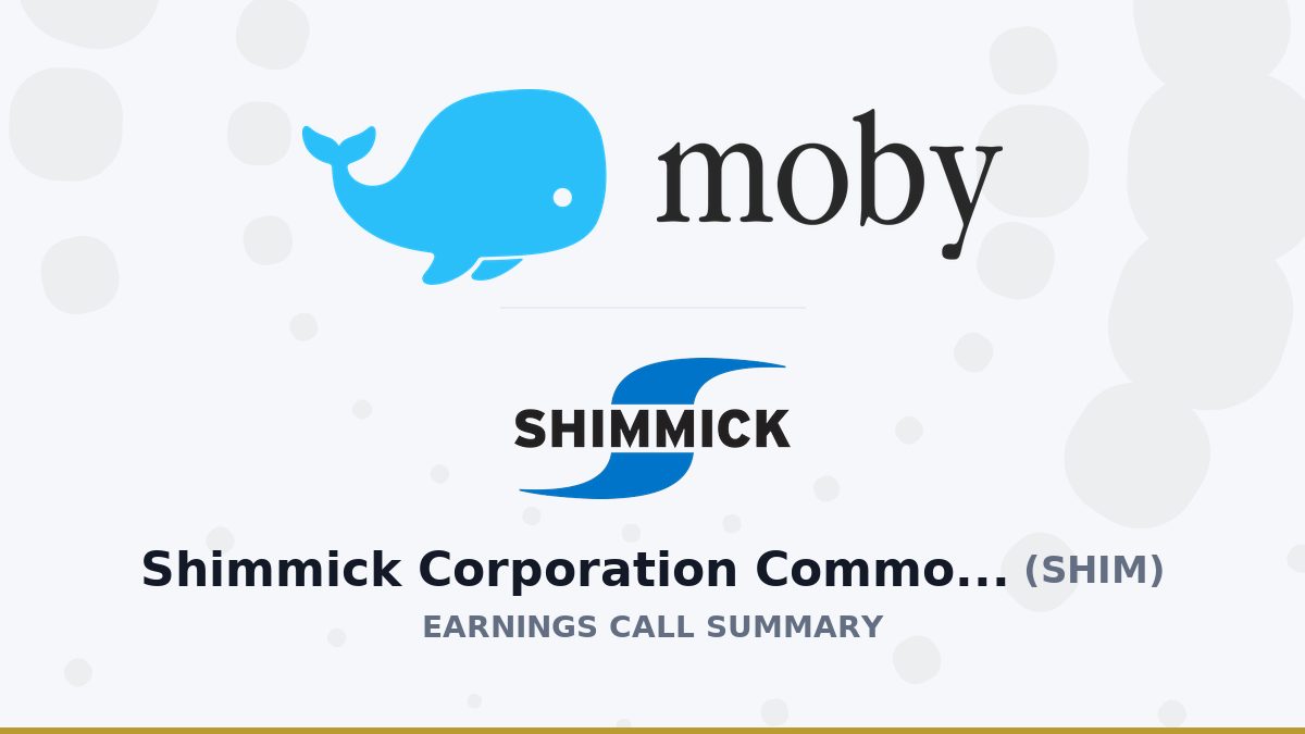 Shimmick Corporation Common Stock Q2 2026 Earnings Call Summary