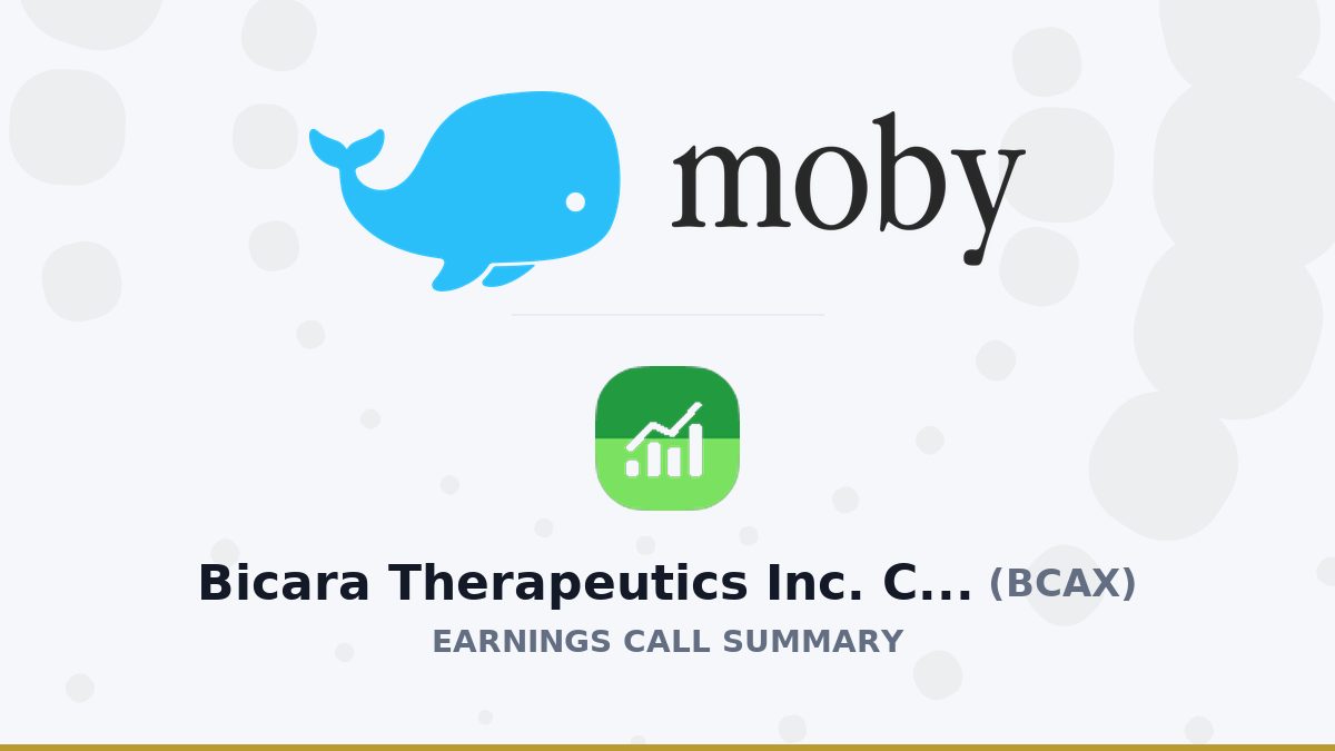 Bicara Therapeutics Inc. Common Stock Q2 2026 Earnings Call Summary