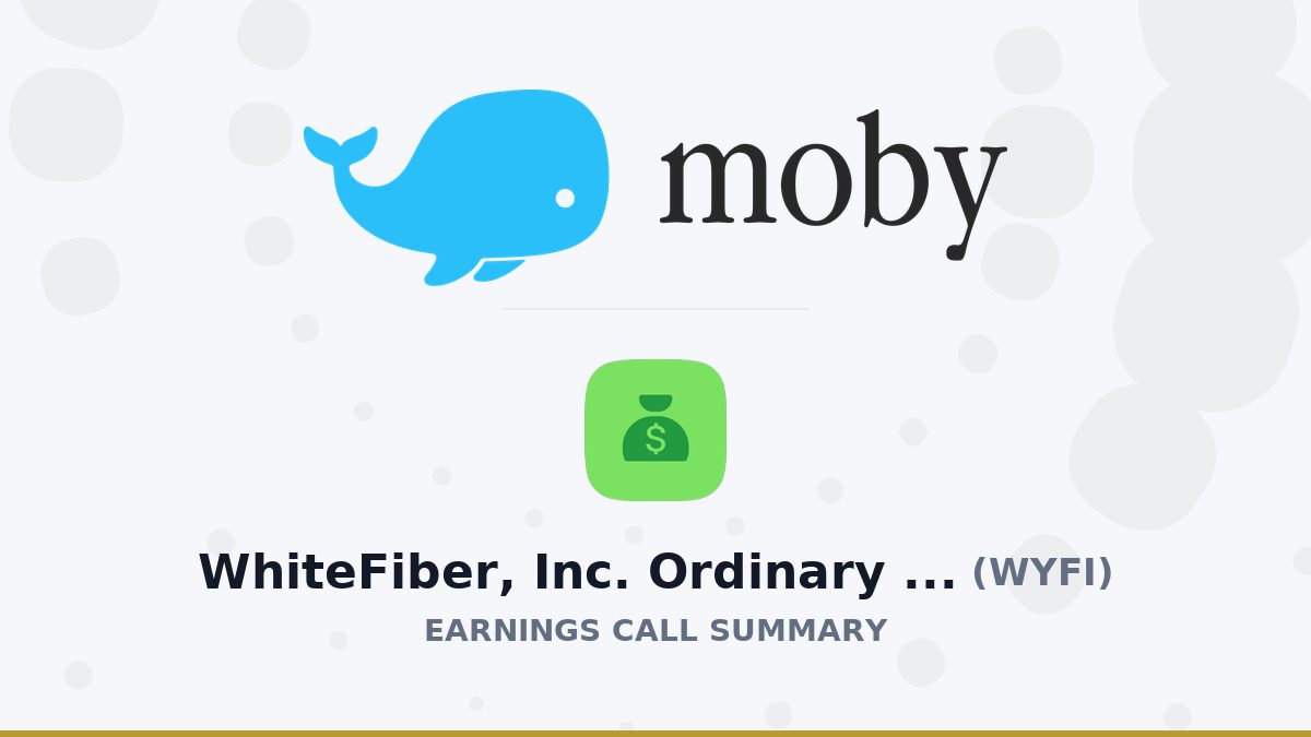 WhiteFiber, Inc. Ordinary Shares Q2 2026 Earnings Call Summary