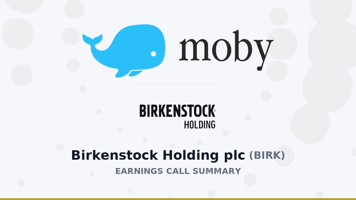 Birkenstock Holding plc Q3 2026 Earnings Call Summary