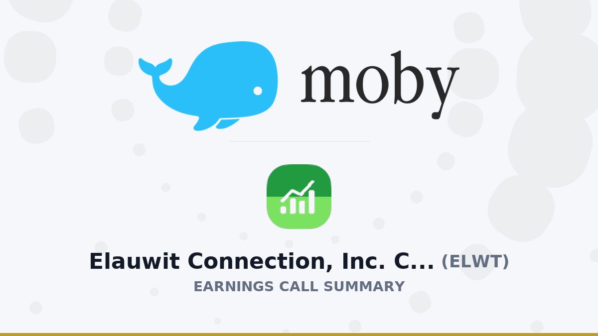 Elauwit Connection, Inc. Common Stock Q2 2026 Earnings Call Summary
