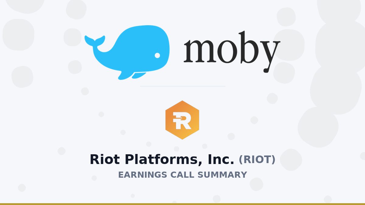 Riot Platforms, Inc. Q2 2026 Earnings Call Summary