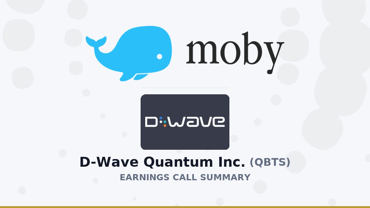 D-Wave Quantum Inc. Q2 2026 Earnings Call Summary