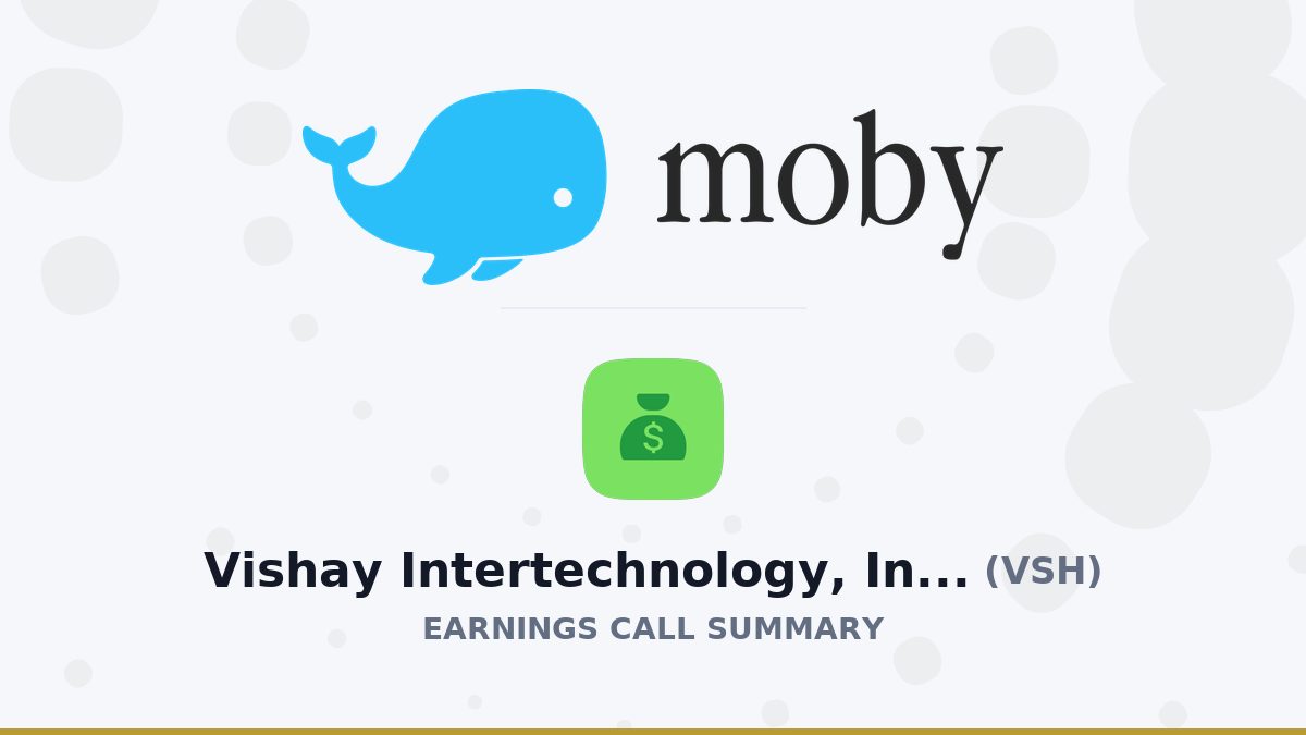 Vishay Intertechnology, Inc. Q2 2026 Earnings Call Summary