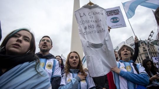 Argentina science budget falls 43% as researchers protest Milei cuts