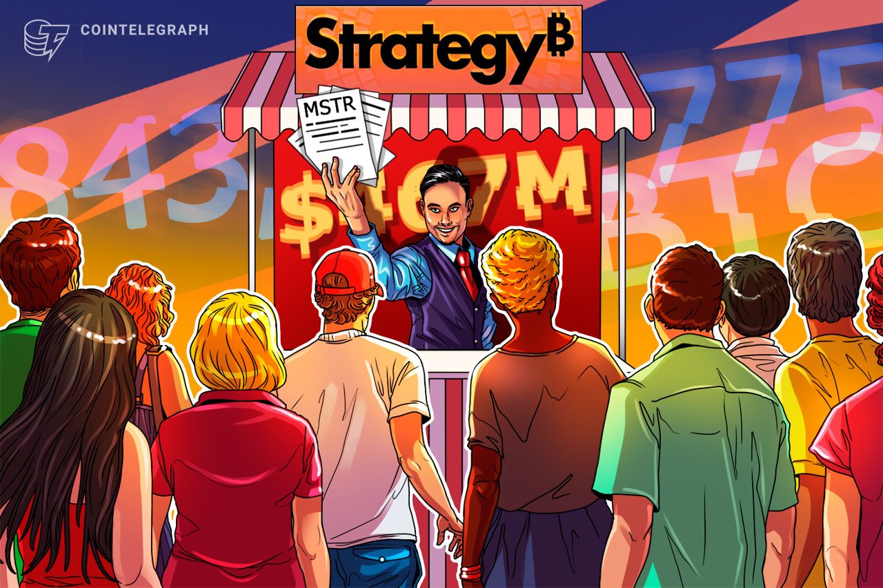 Strategy sells $467M in MSTR shares, leaves 843,775 BTC stack untouched