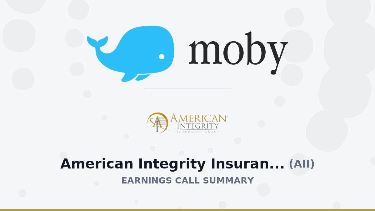 American Integrity Insurance Group, Inc. Q2 2026 Earnings Call Summary