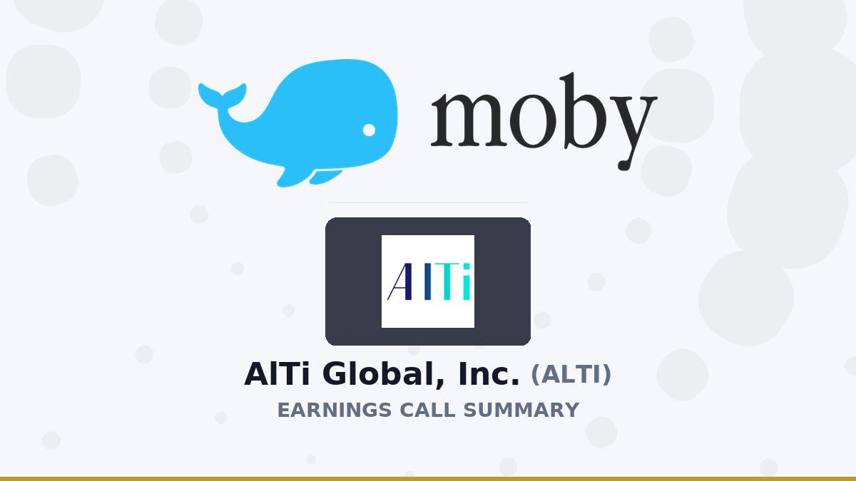 AlTi Global, Inc. Q2 2026 Earnings Call Summary
