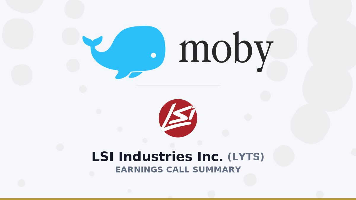 LSI Industries Inc. Q4 2026 Earnings Call Summary