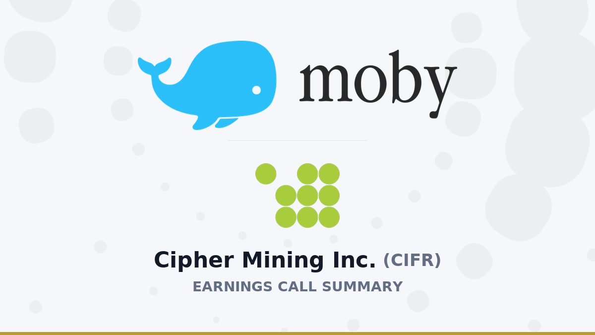 Cipher Mining Inc. Q2 2026 Earnings Call Summary