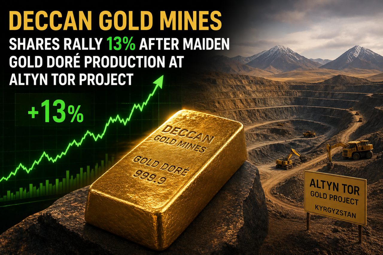 Deccan Gold Mines shares rally 13% after maiden gold doré production at Altyn Tor Project