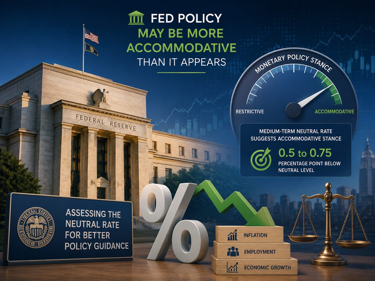 US Stock Market | Fed policy may be accommodative under medium-term neutral rate estimate: Reports