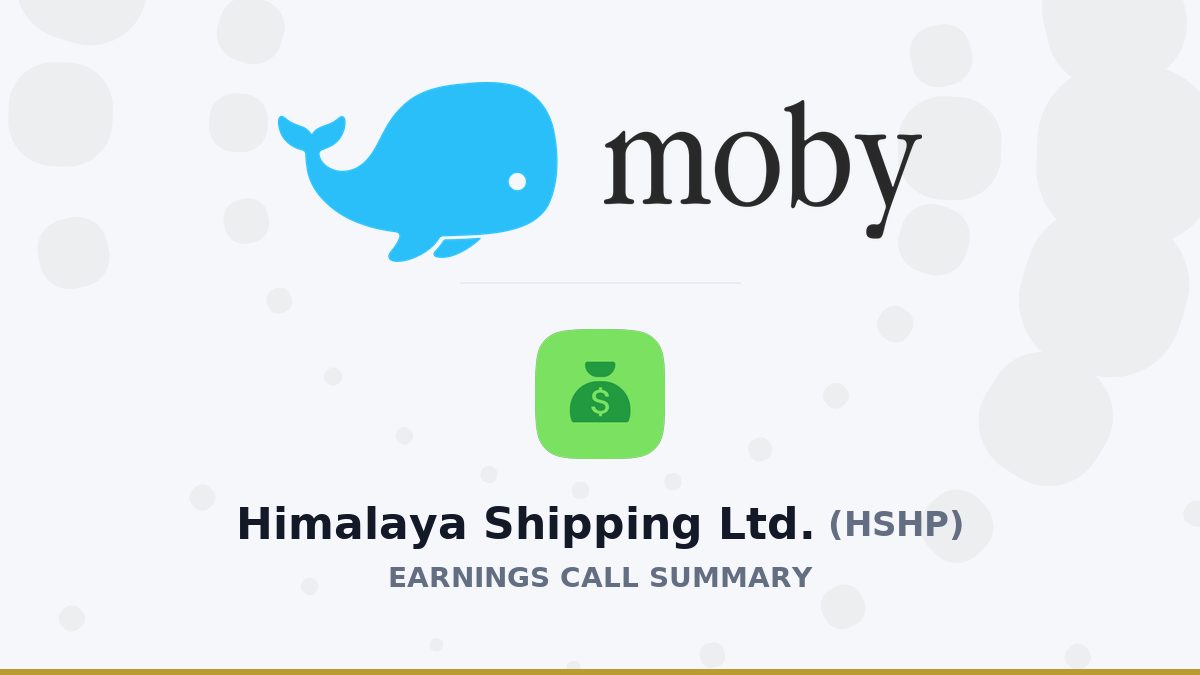 Himalaya Shipping Ltd. Q2 2026 Earnings Call Summary