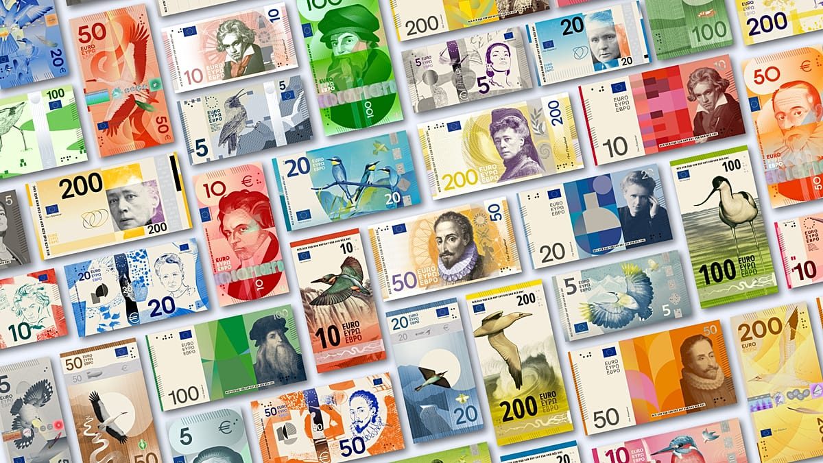 ECB unveils new banknote designs with a defiant message: Don't count cash out yet