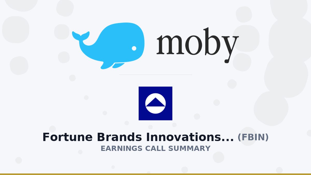 Fortune Brands Innovations, Inc. Q2 2026 Earnings Call Summary