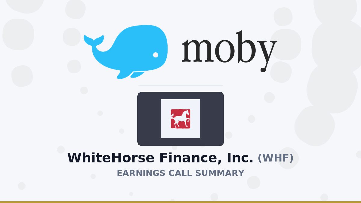 WhiteHorse Finance, Inc. Q2 2026 Earnings Call Summary