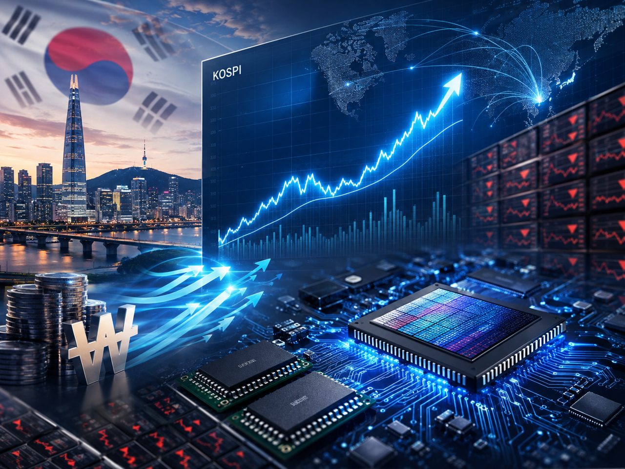 Global Market: KOSPI gains on chip boost; foreigners turn net buyers