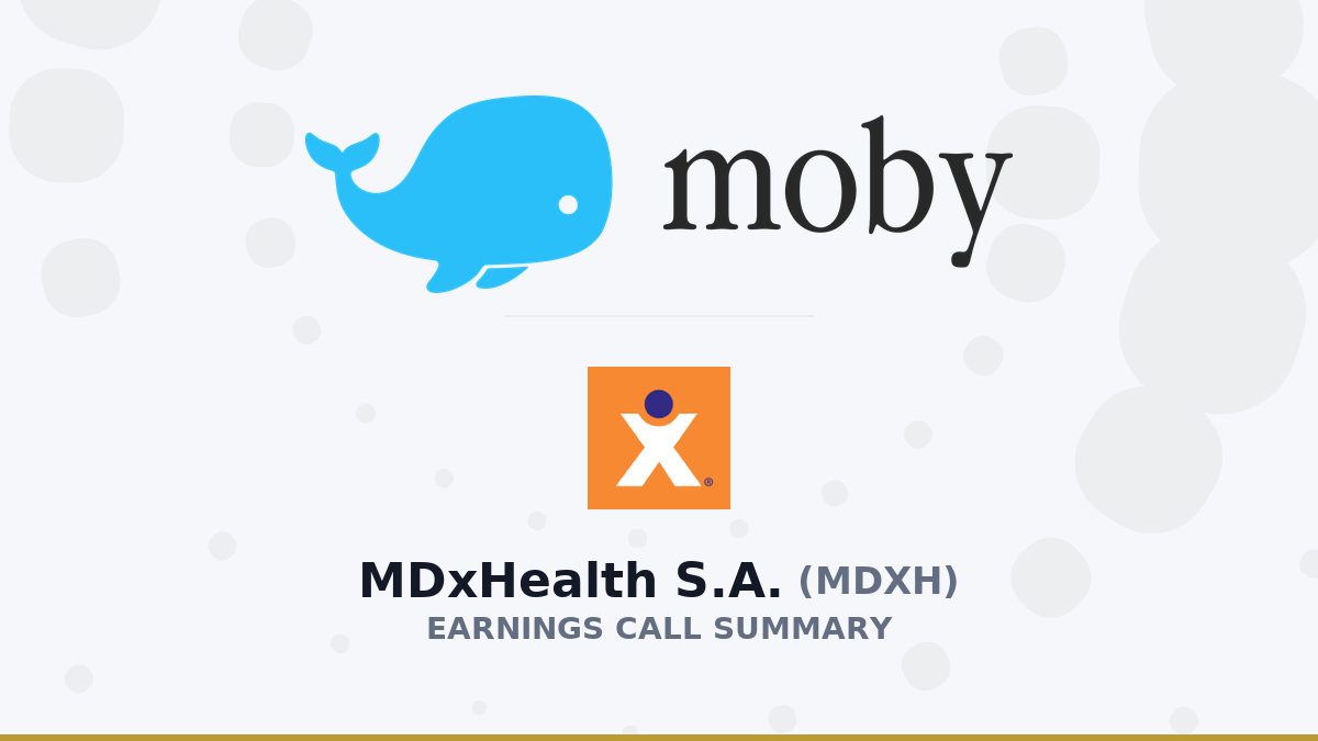 MDxHealth S.A. Q2 2026 Earnings Call Summary