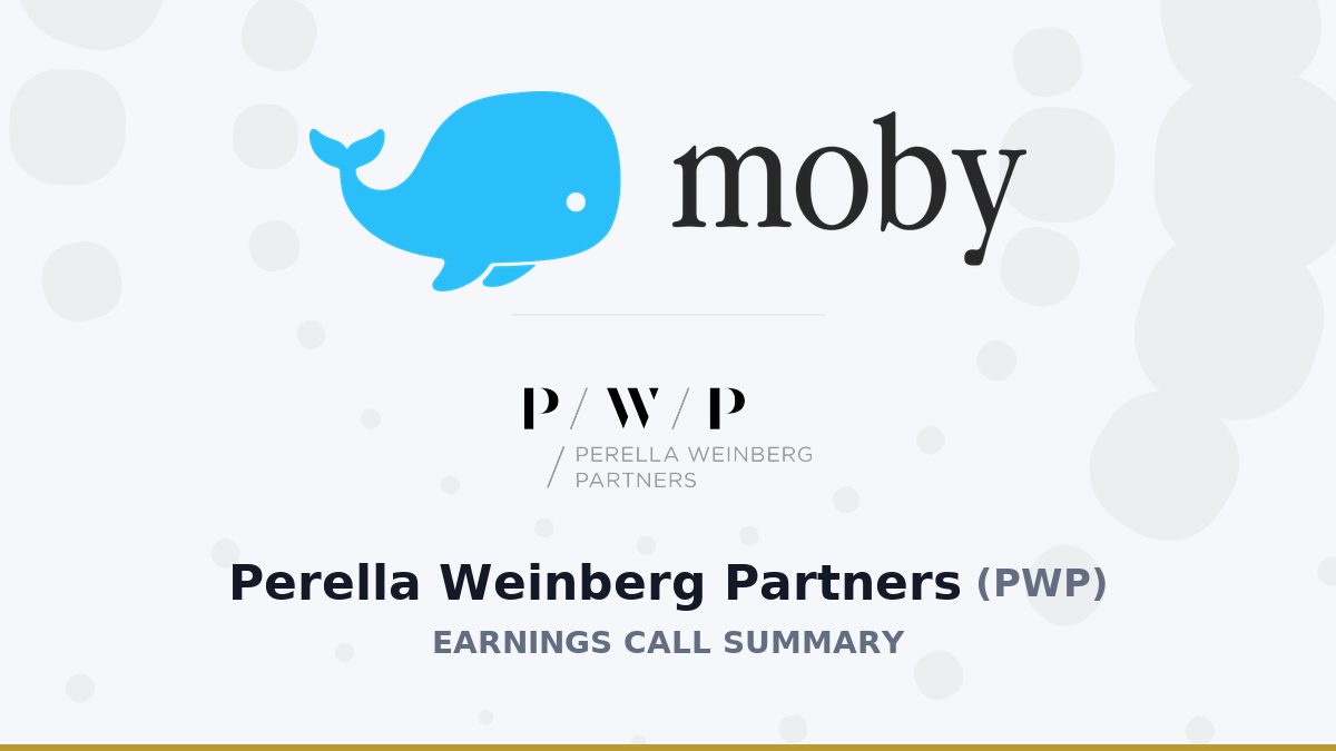 Perella Weinberg Partners Q2 2026 Earnings Call Summary