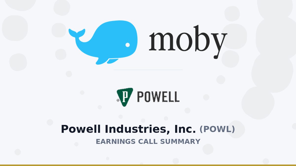 Powell Industries, Inc. Q3 2026 Earnings Call Summary