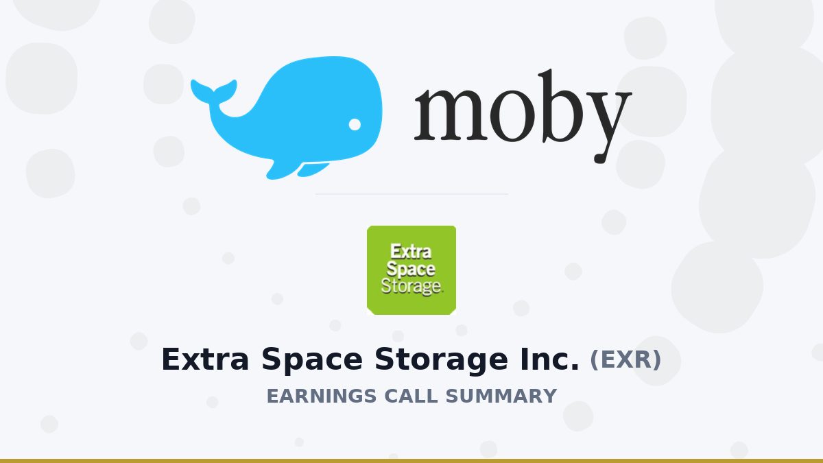 Extra Space Storage Inc. Q2 2026 Earnings Call Summary