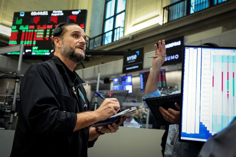 Shares dip on pressure from technology; yields and oil fall