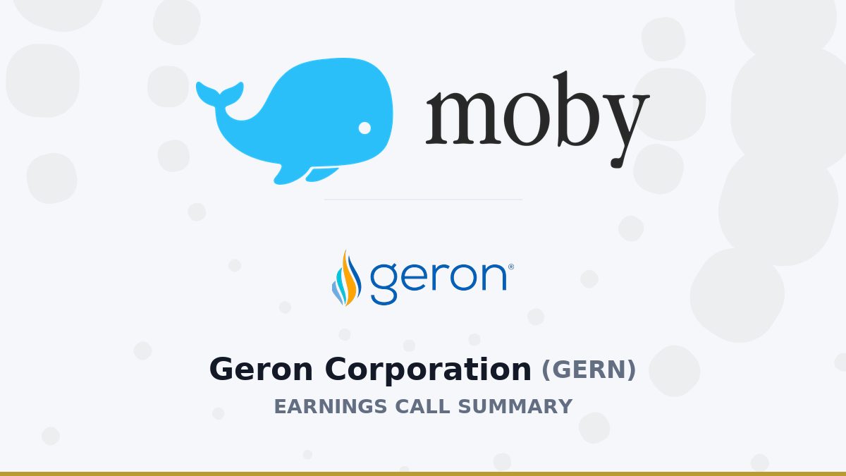 Geron Corporation Q2 2026 Earnings Call Summary