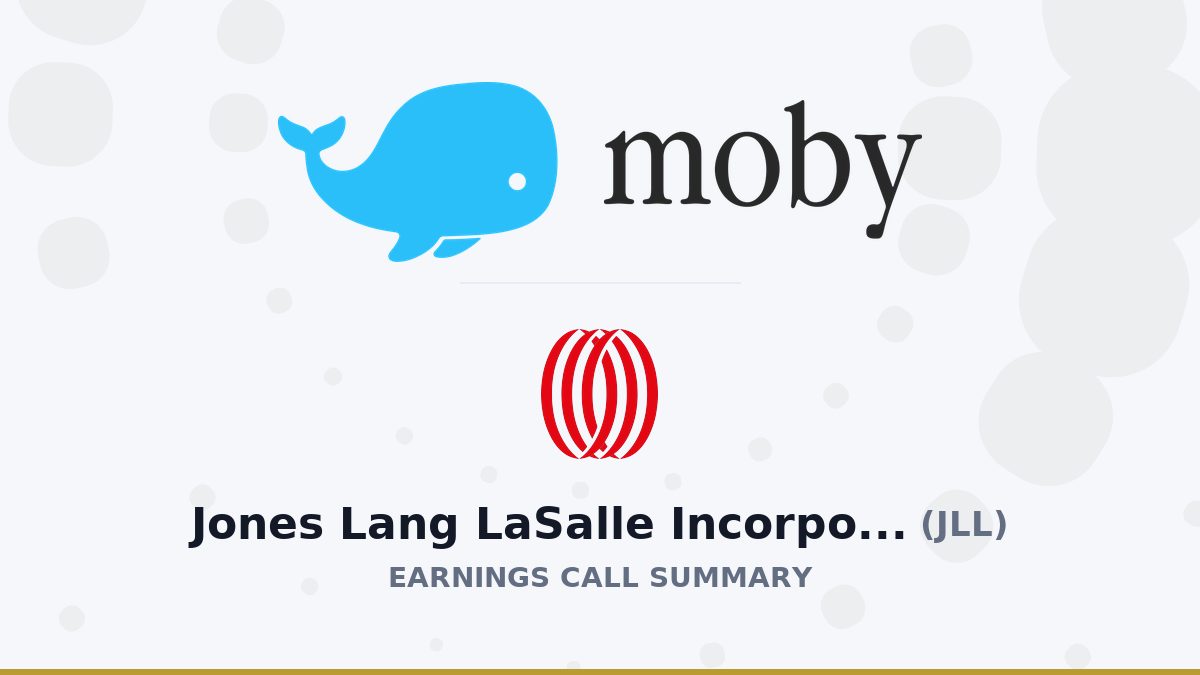 Jones Lang LaSalle Incorporated Q2 2026 Earnings Call Summary